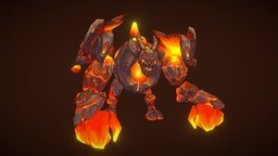 Stylized Fire Golem