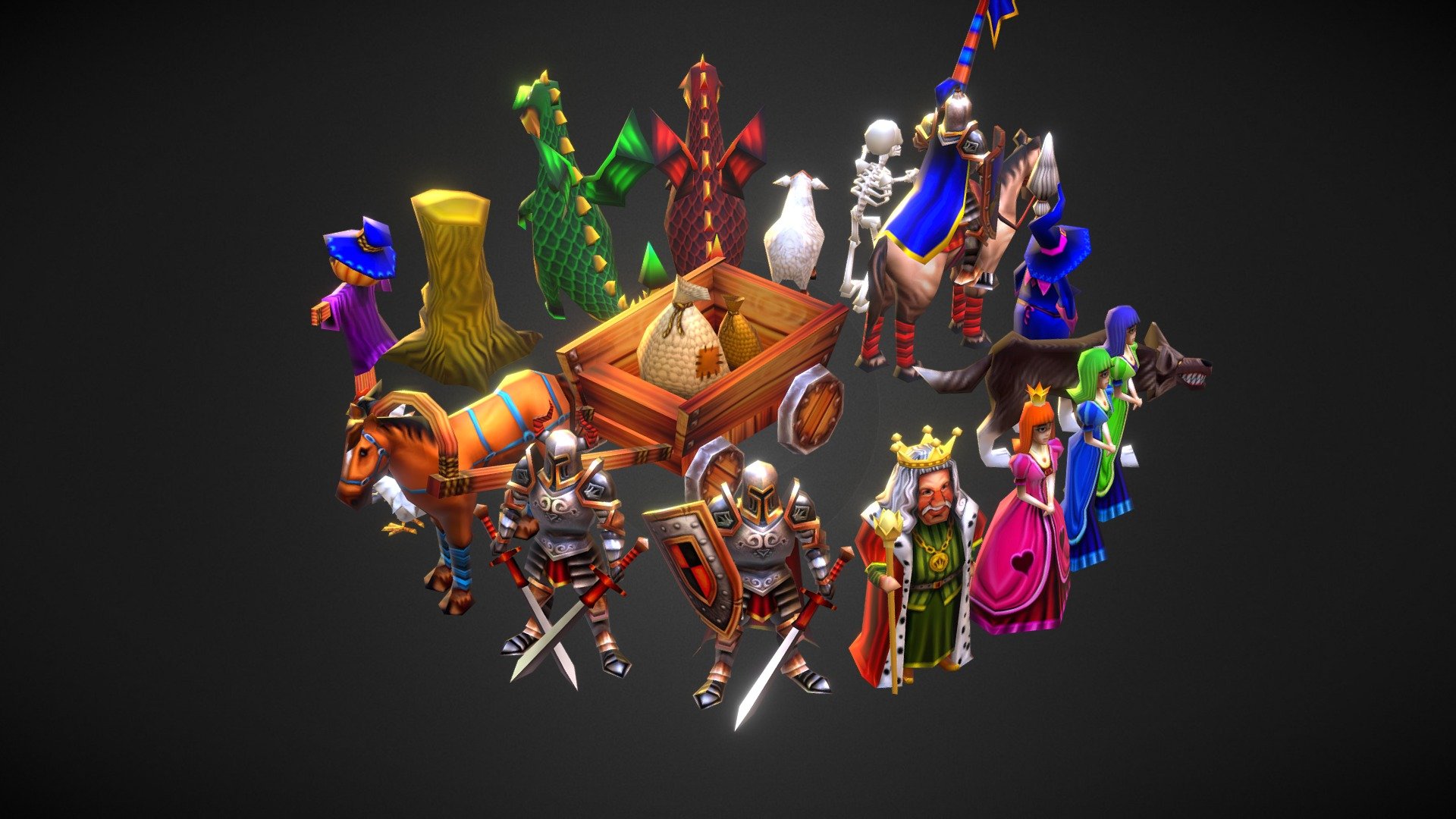 Low-poly Fantasy Pack 3d model