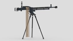 DShK Heavy Machine Gun High-poly