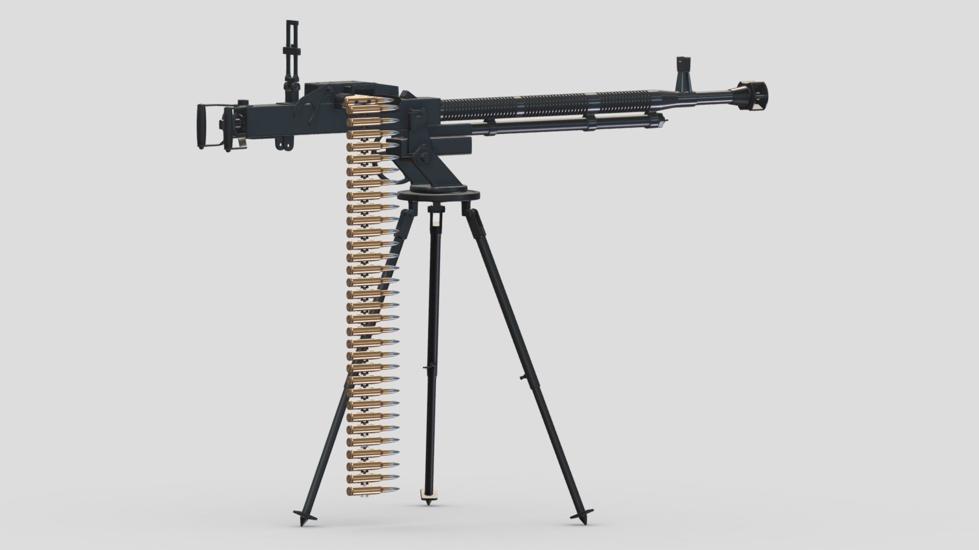 DShK Heavy Machine Gun High-poly 3d model