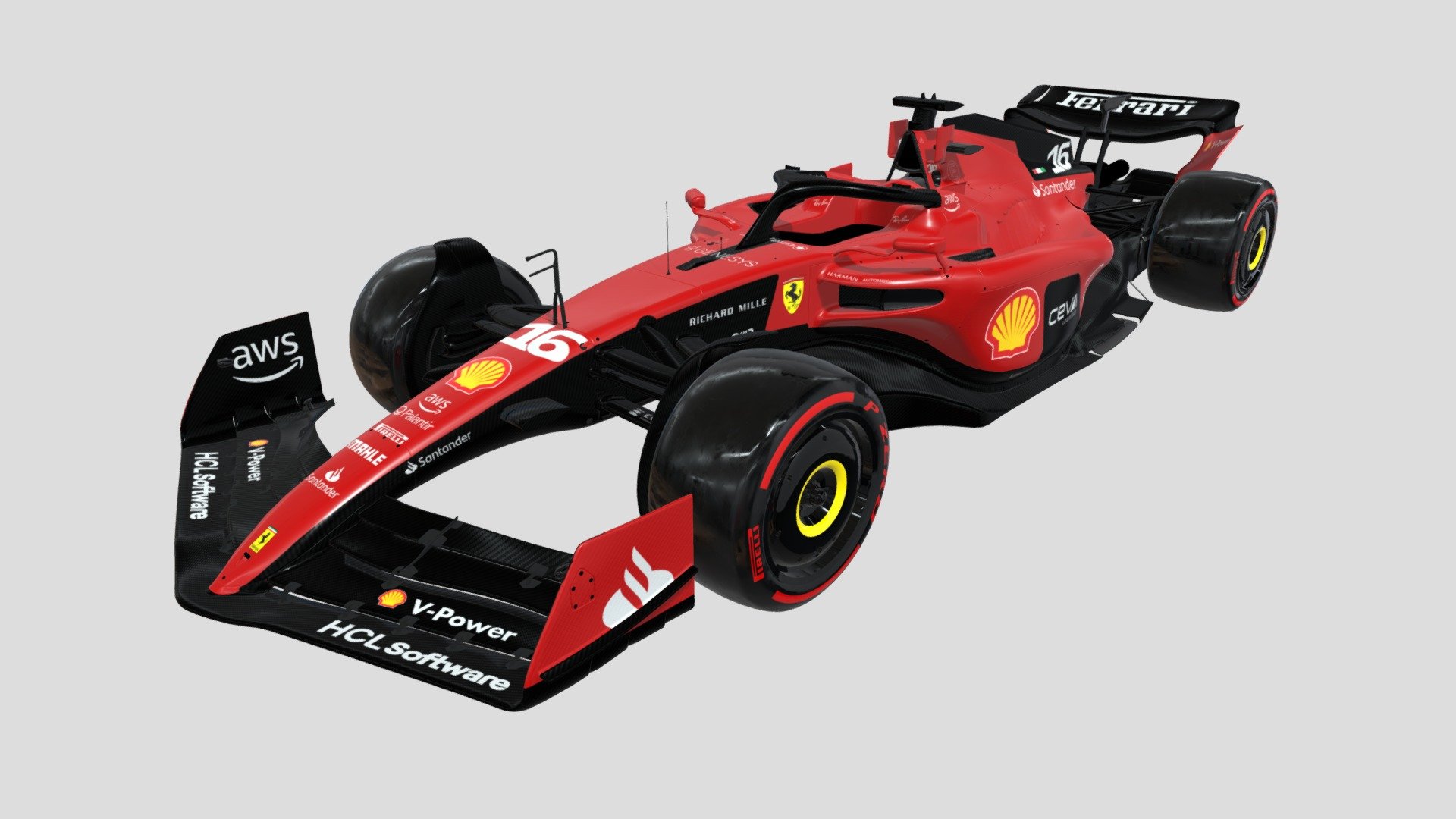 Ferrari SF-23 2023 Charles Leclerc Rigged 3d model