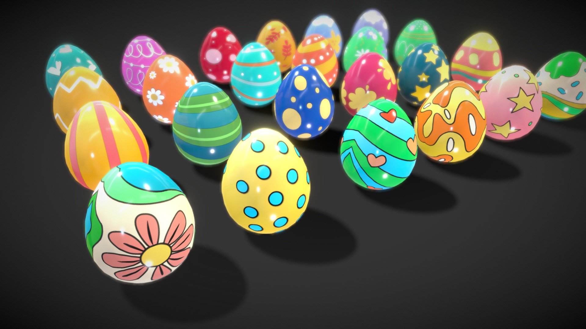 Collections Easter Eggs 5 3d model