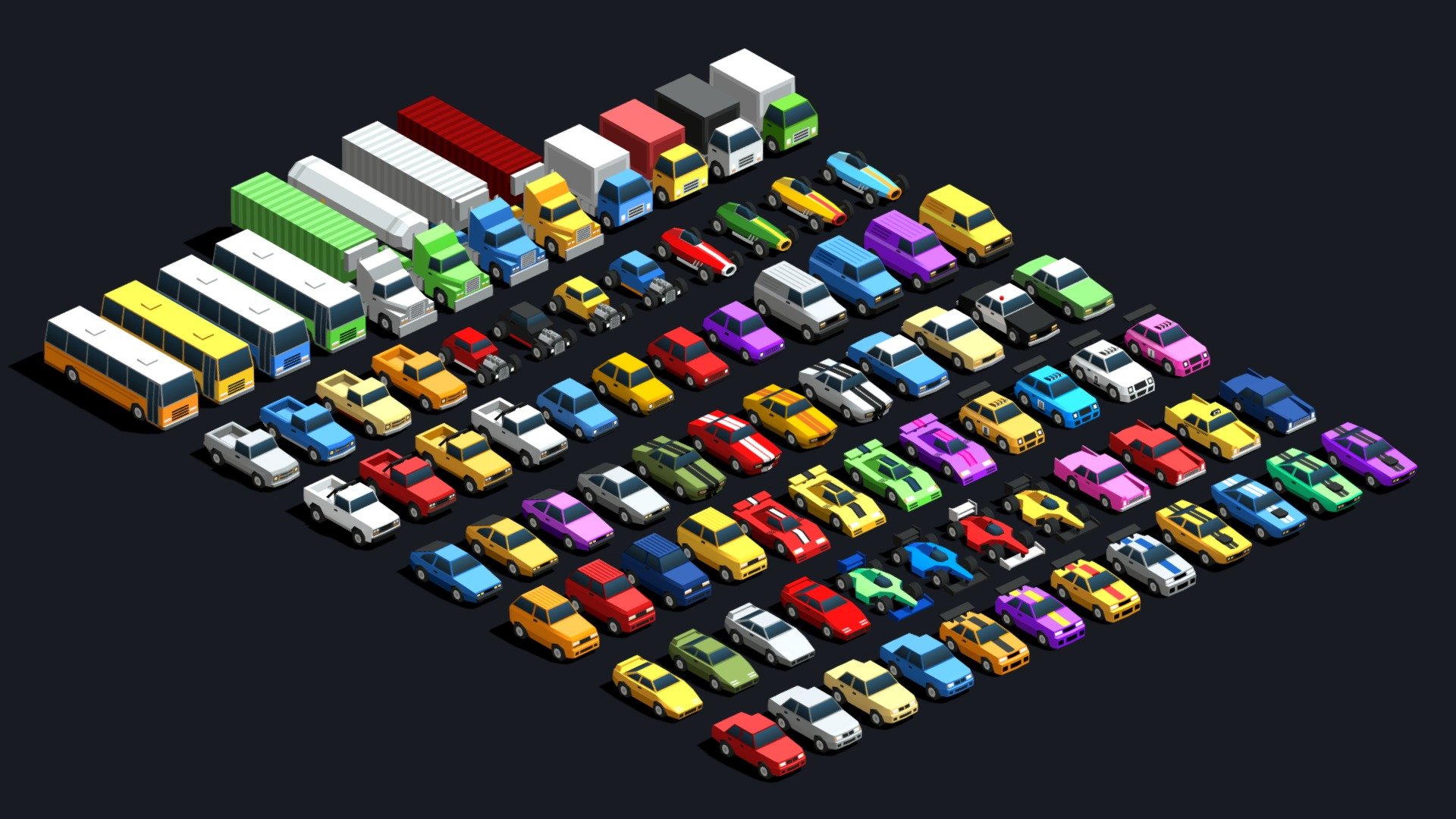 Casual Vehicles Pack 3d model