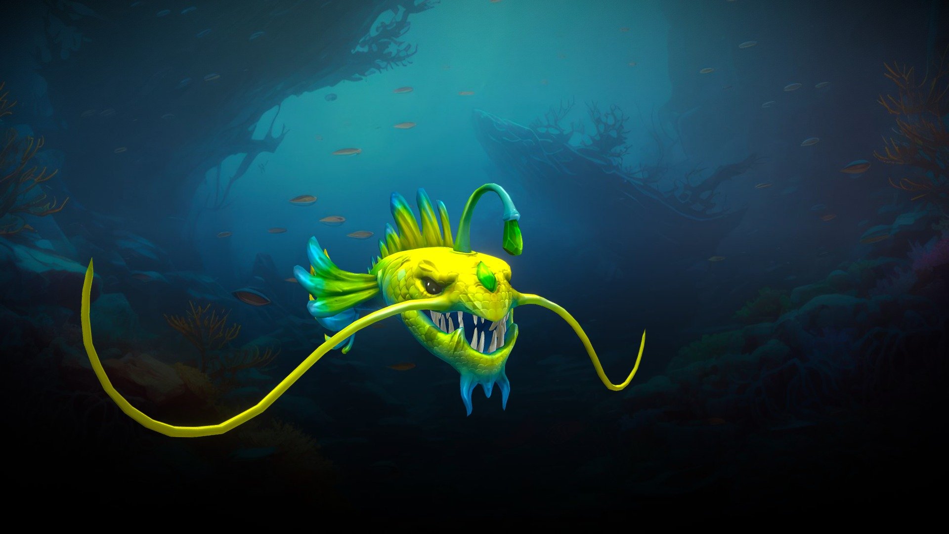 Stylized Catfish 3d model