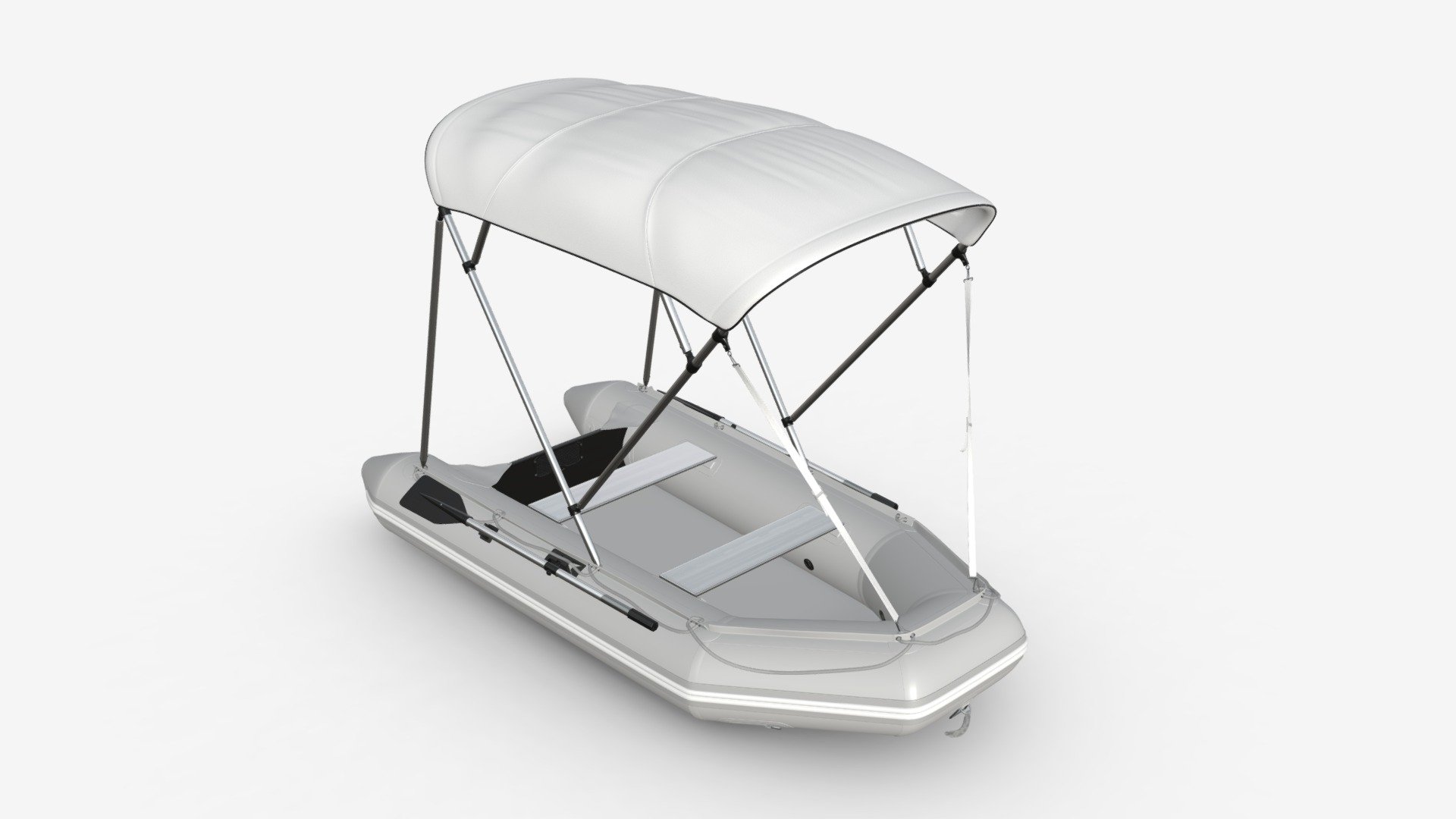 Inflatable boat 03 sunshade 3d model