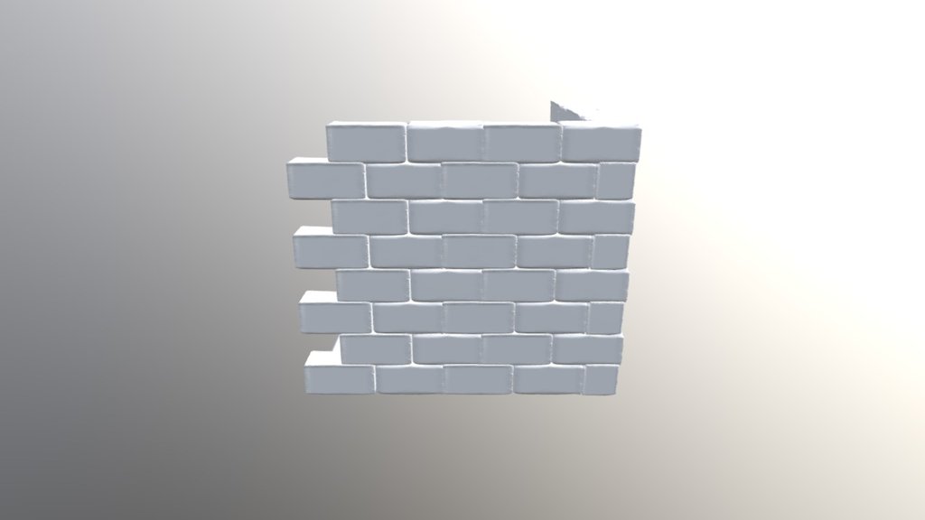 Corner Wall Stone 3d model