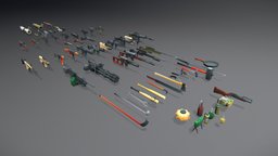 Low Poly Weapons Collection