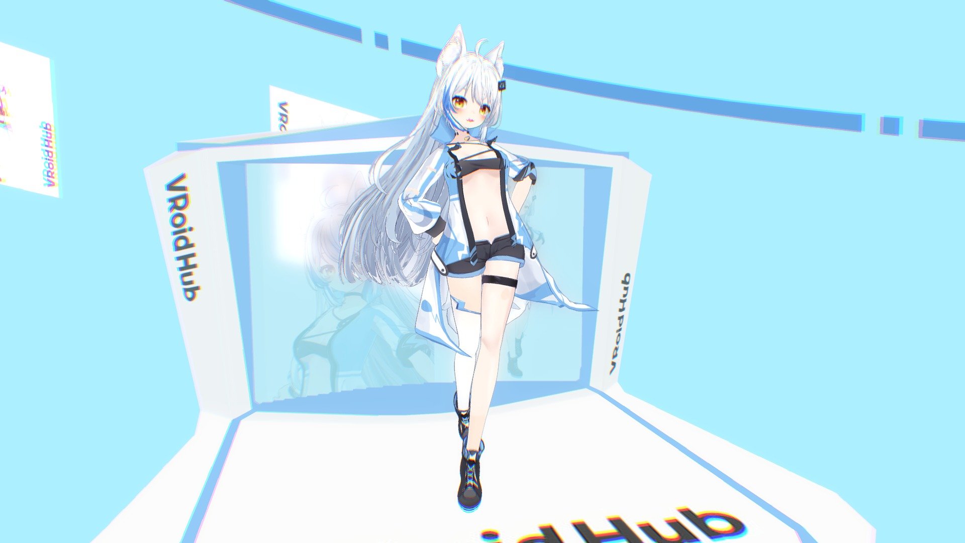 VRM model : 狐雨 Silver Rain 3d model