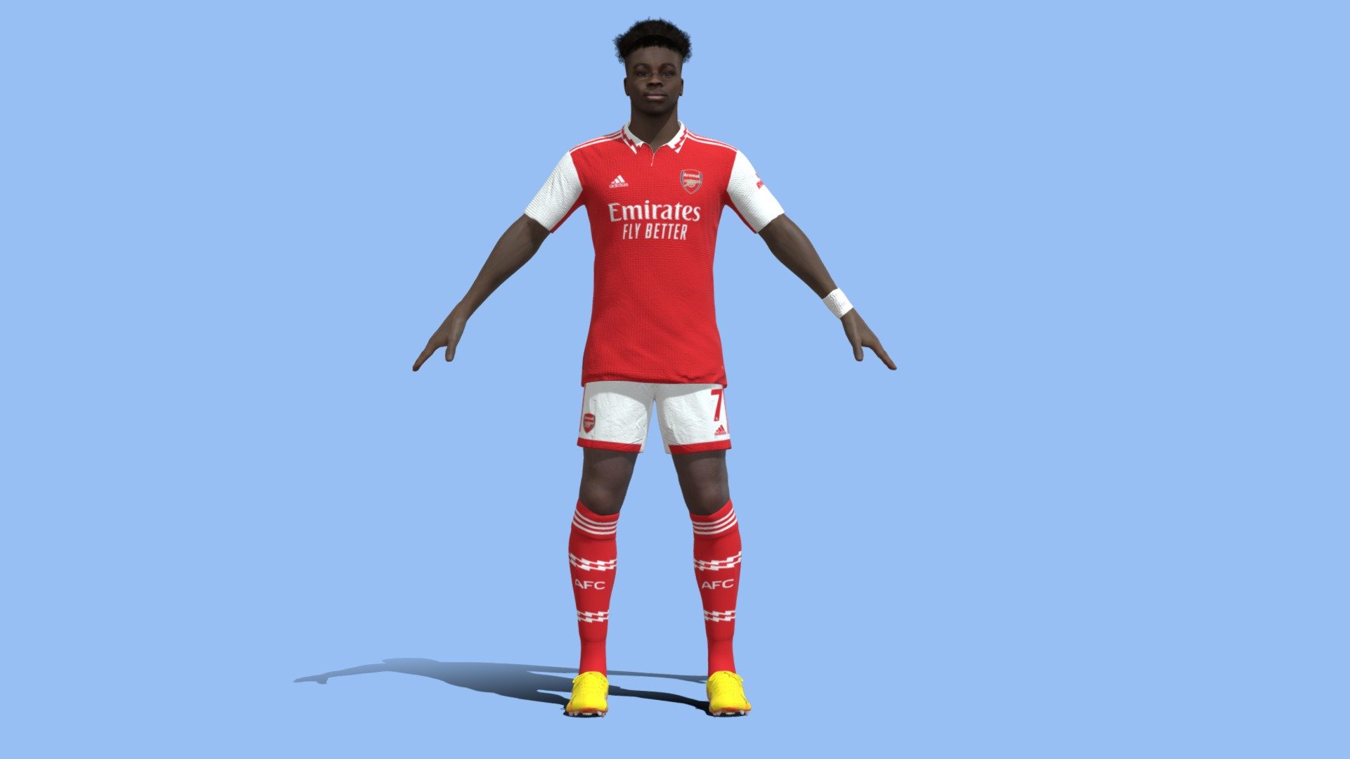 T-P Rigged Bukayo Saka Arsenal 3d model