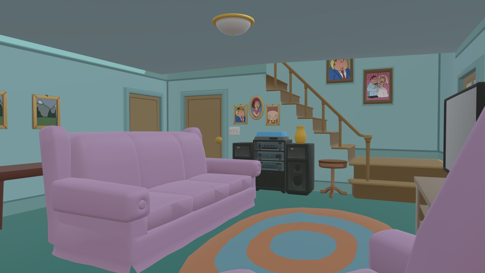 Family Guy | Griffins Living Room 3d model