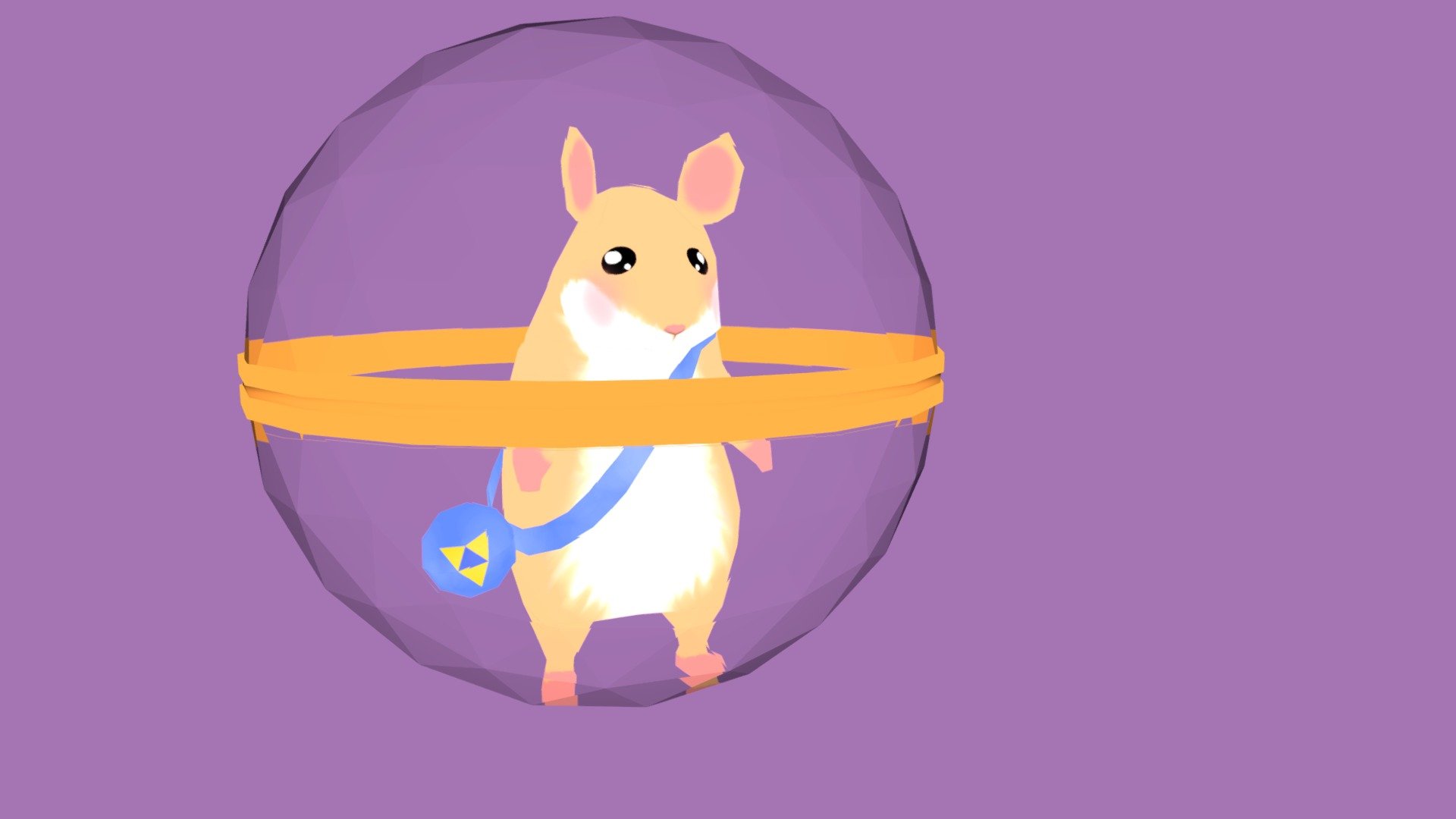 Animated Hamster in a Hamster Ball 3d model