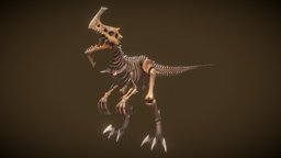 Stylized Fantasy Skeletal Dinosaur (Creature)