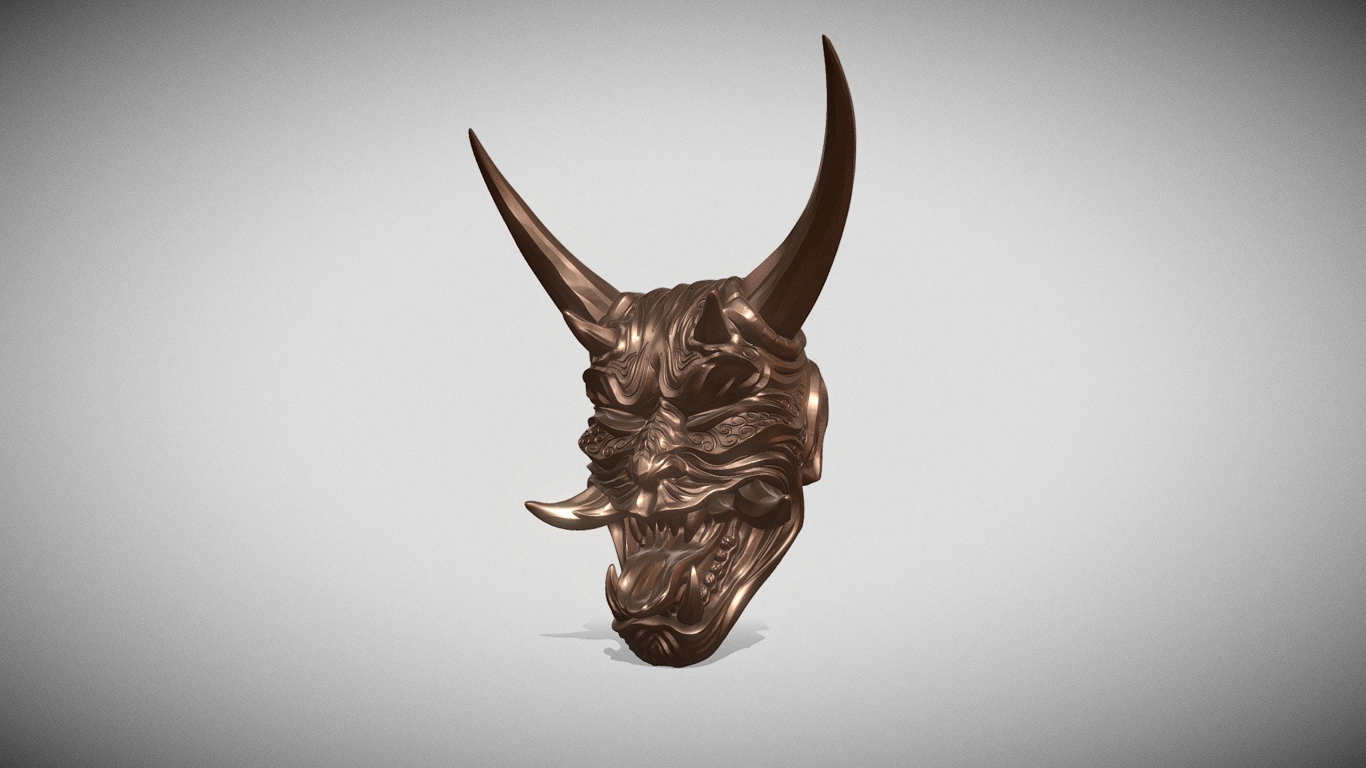 Samurai hannya mask 3d model