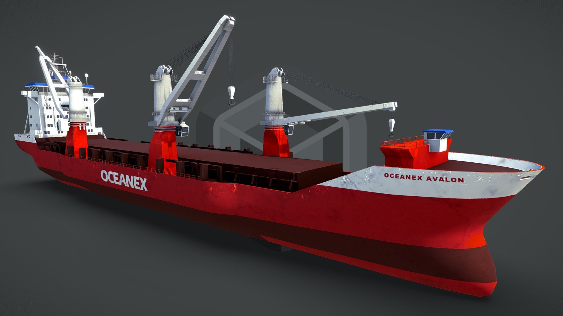 Heavy Lift Cargo Ship Oceanex Livery 3d model