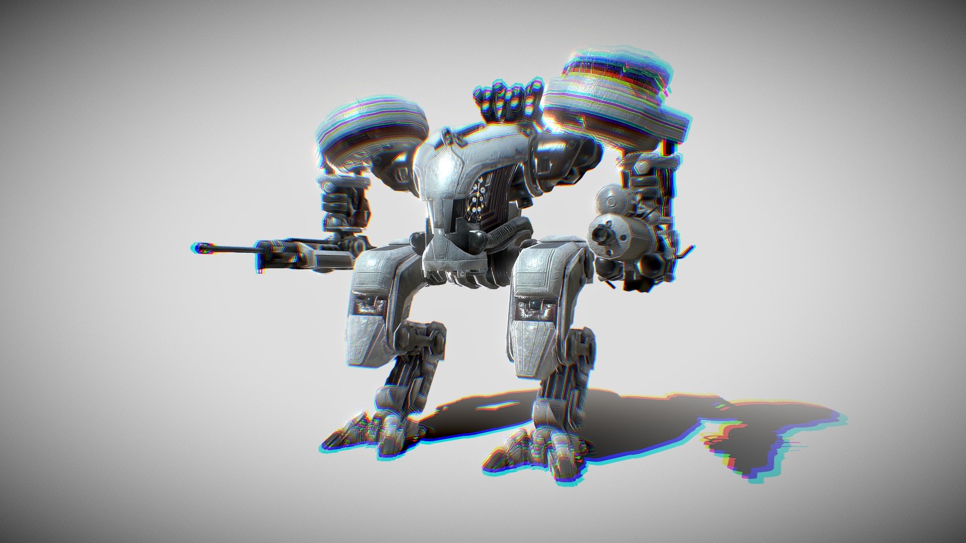 Robot combat robot mecha armor 3d model