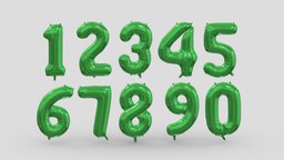 Balloon Numbers Green