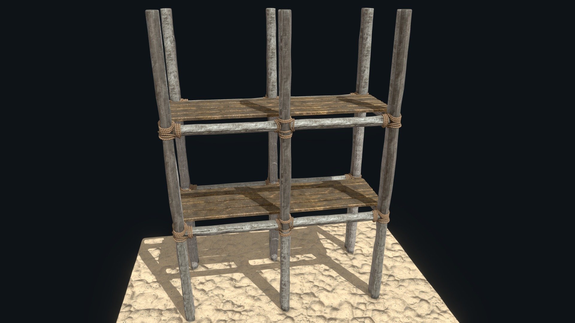 Old Scaffolding 3d model