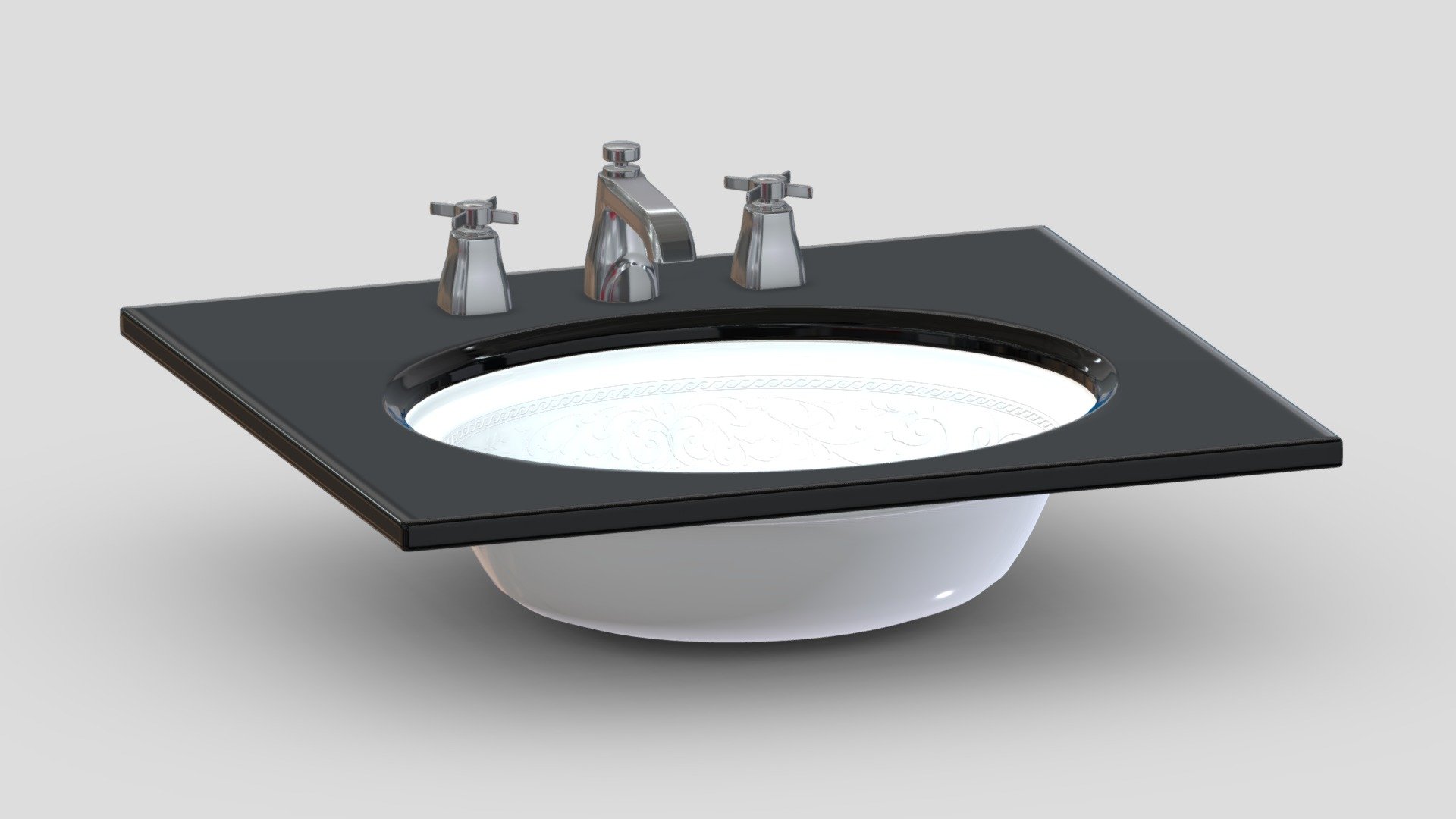 TOTO Waza Barocco Undercounter Lavatory 3d model