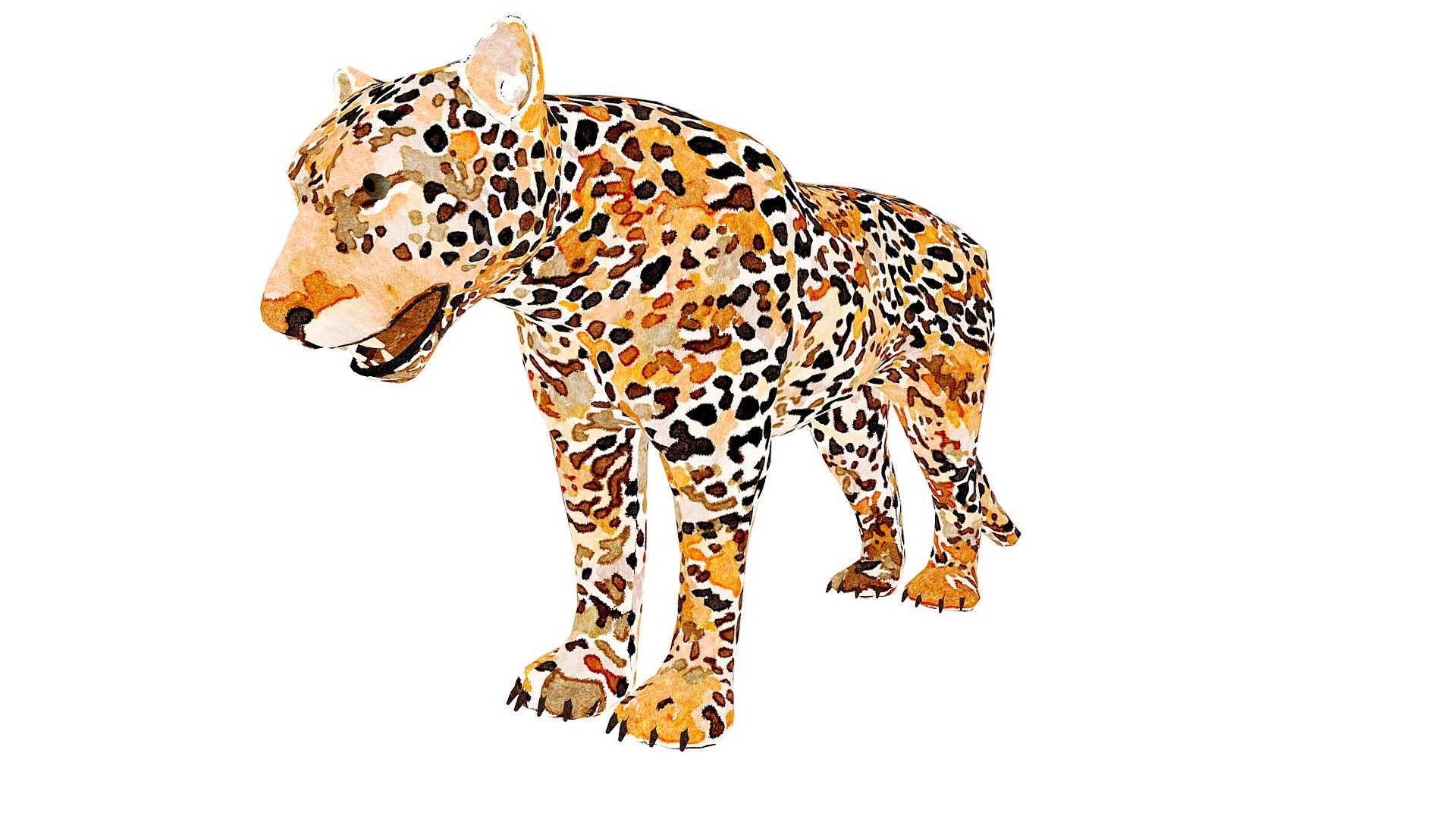 Jaguar Illustration 3d model