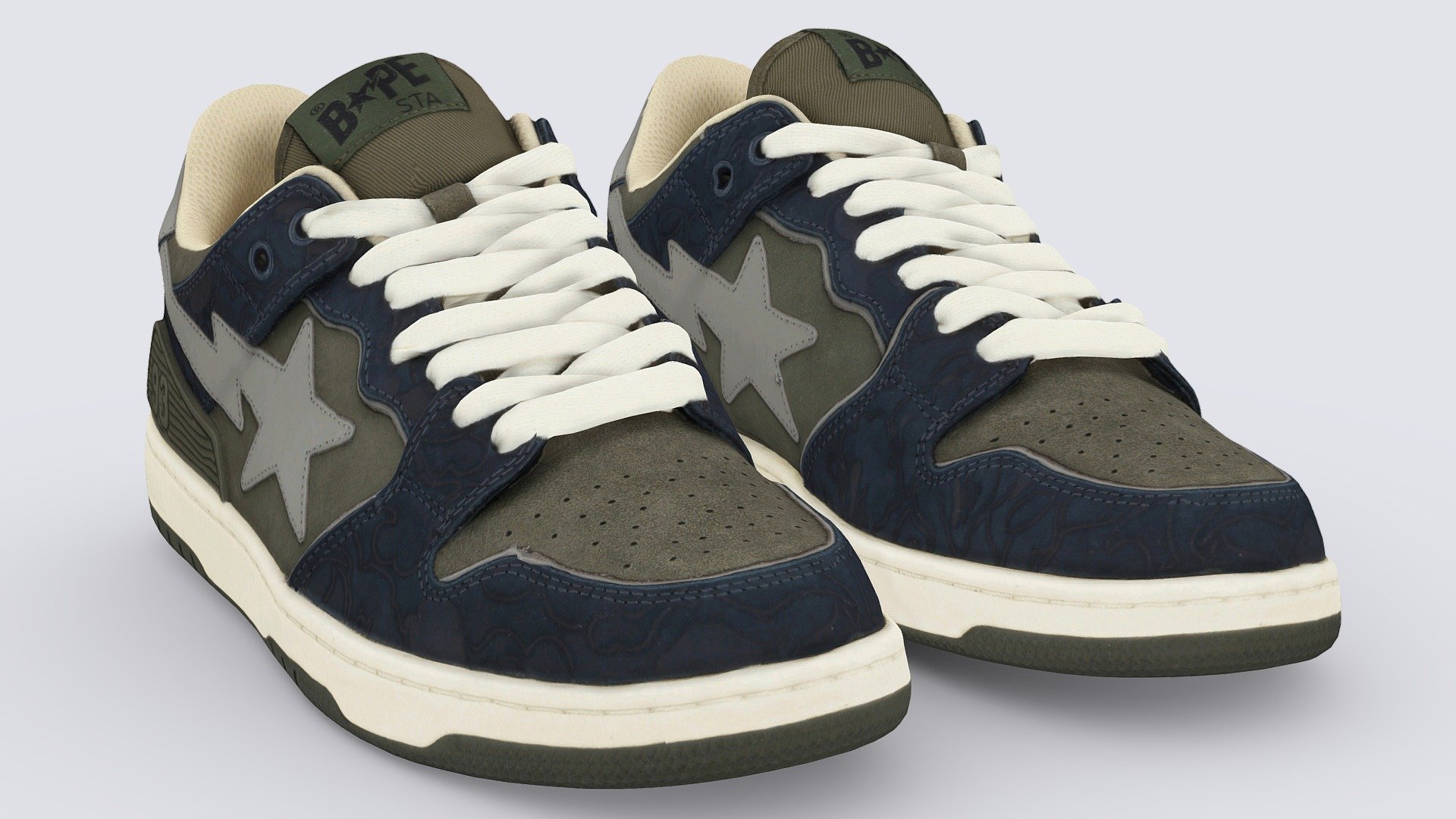 Bape SK8 STA Low sneaker 3d model