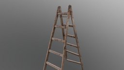 Wooden step ladder vintage