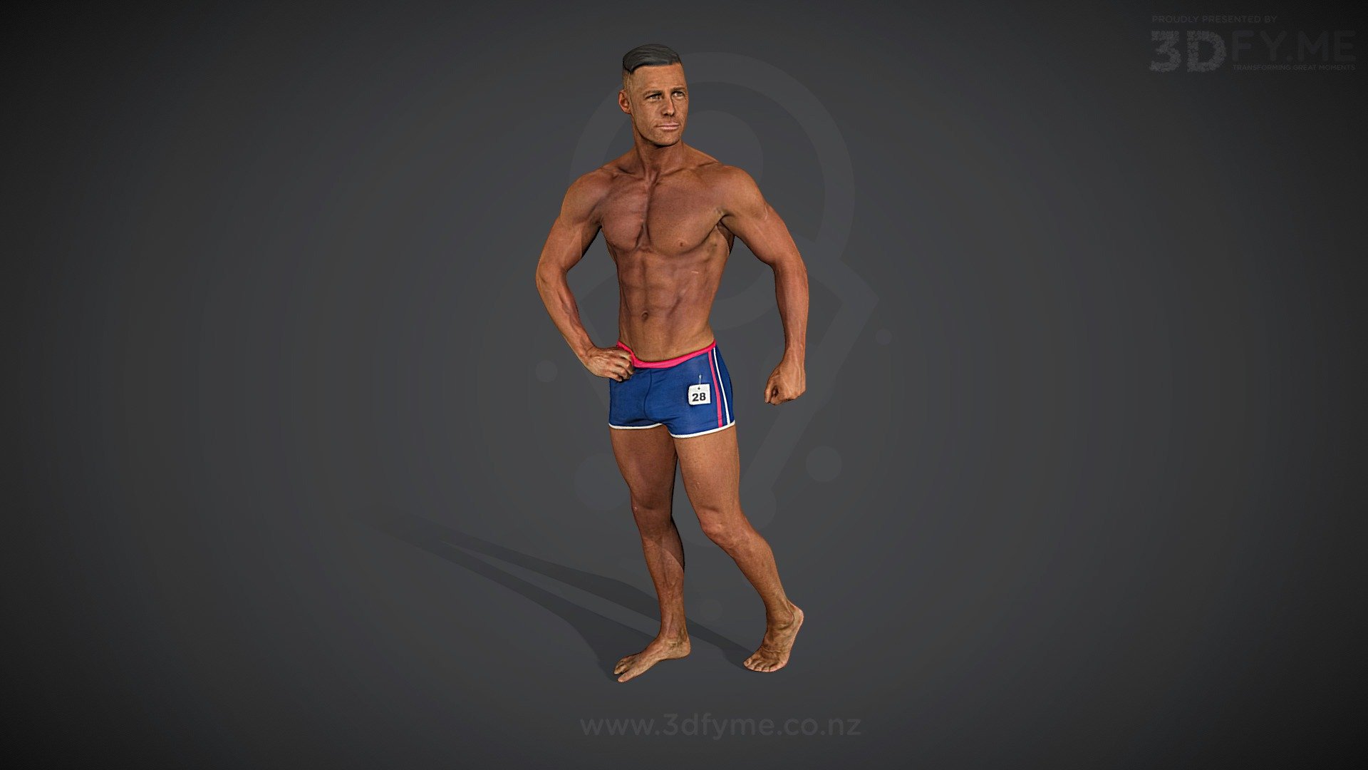 Brad Wade / Physique Model (3D-Scan) 3d model