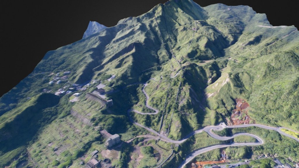 瑞芳廢煙道、十三層遺址及黃金瀑布 3d model