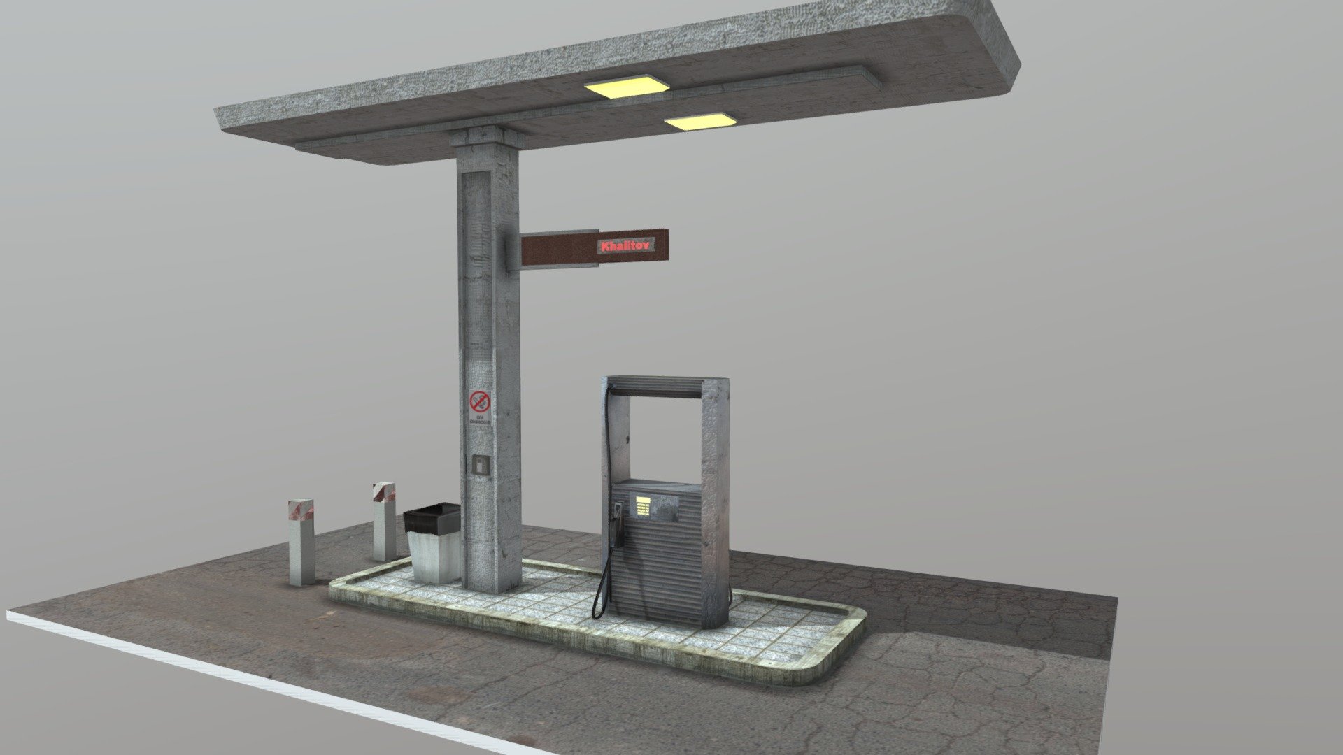 Gas station 3d model