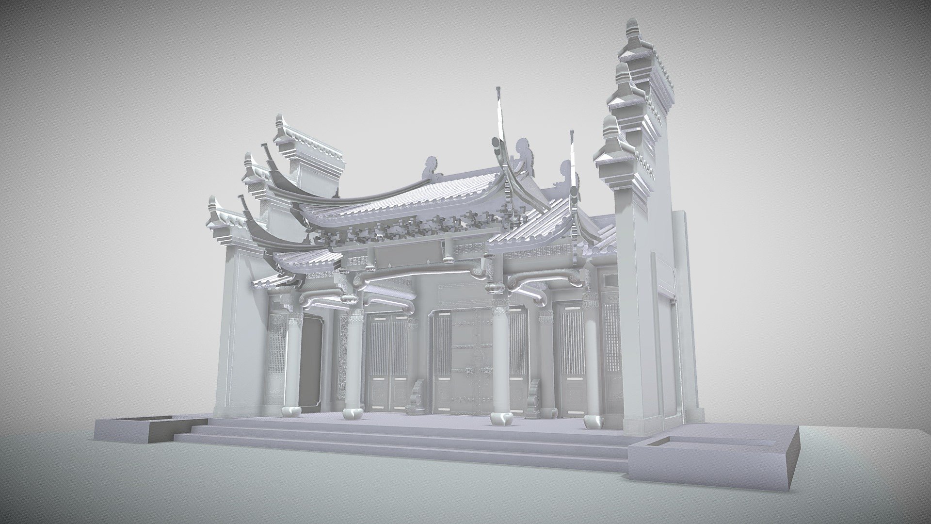 Chinese Style Architecture 3d model