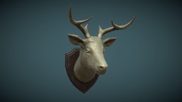 Deer Head Statue