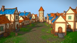 Modular Lowpoly Medieval Environment