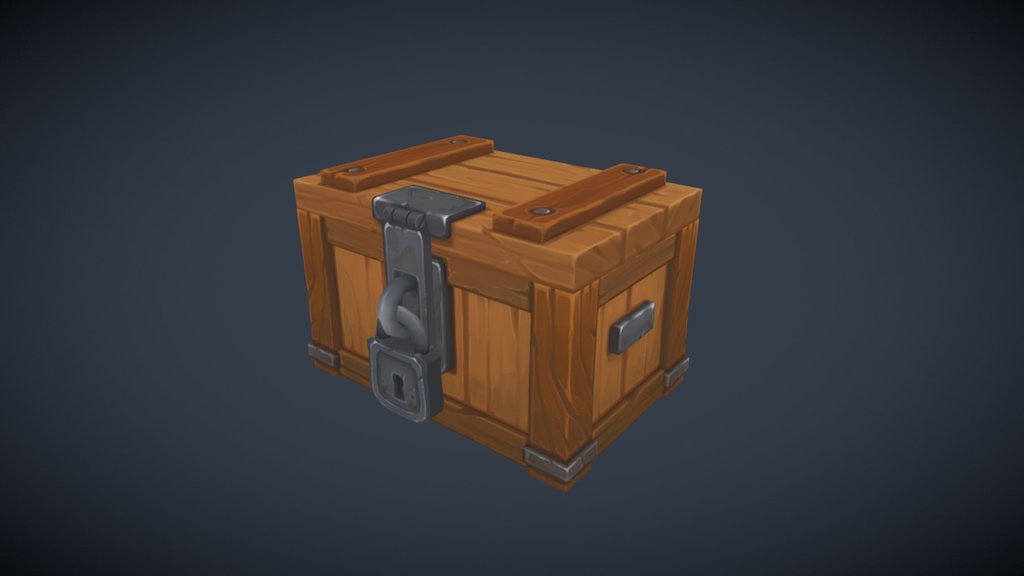 Wooden Chest 3d model