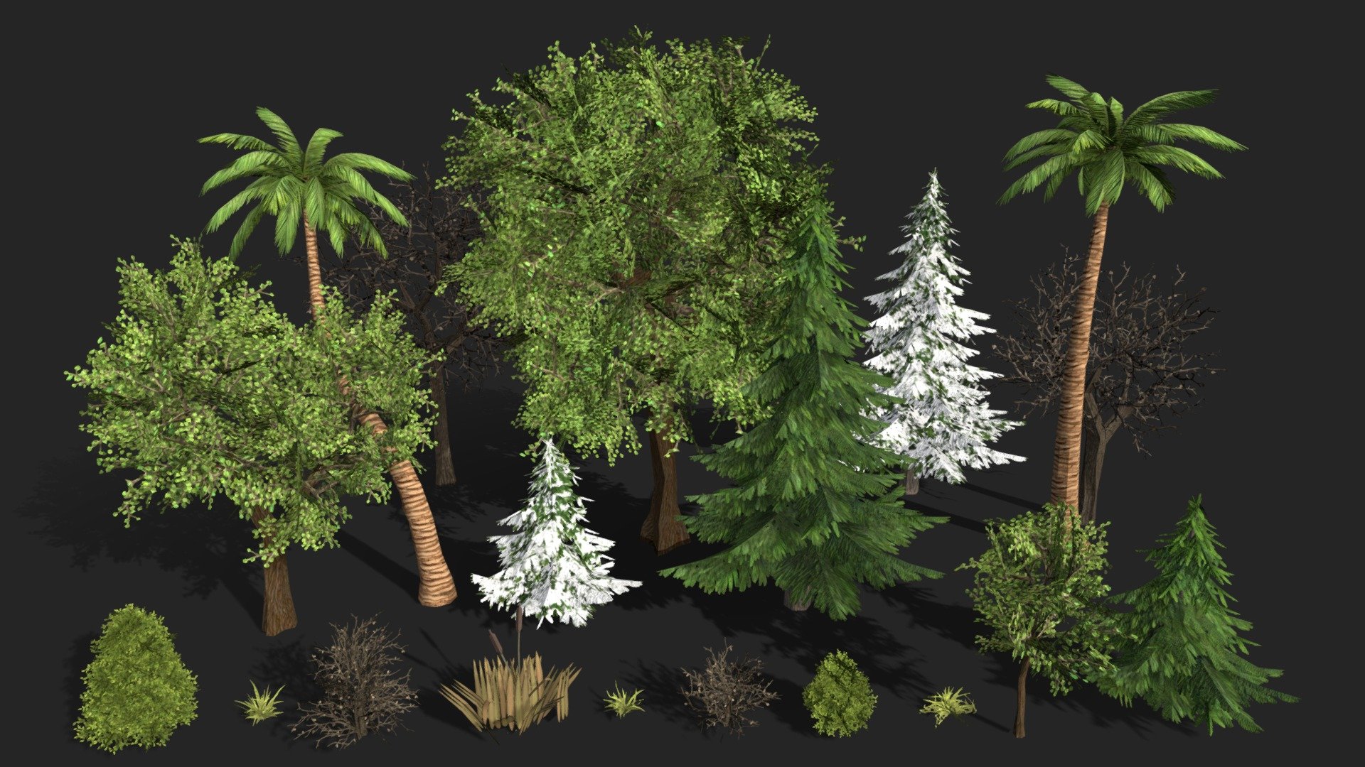 Plant Vegetation Pack (LowPoly) 3d model