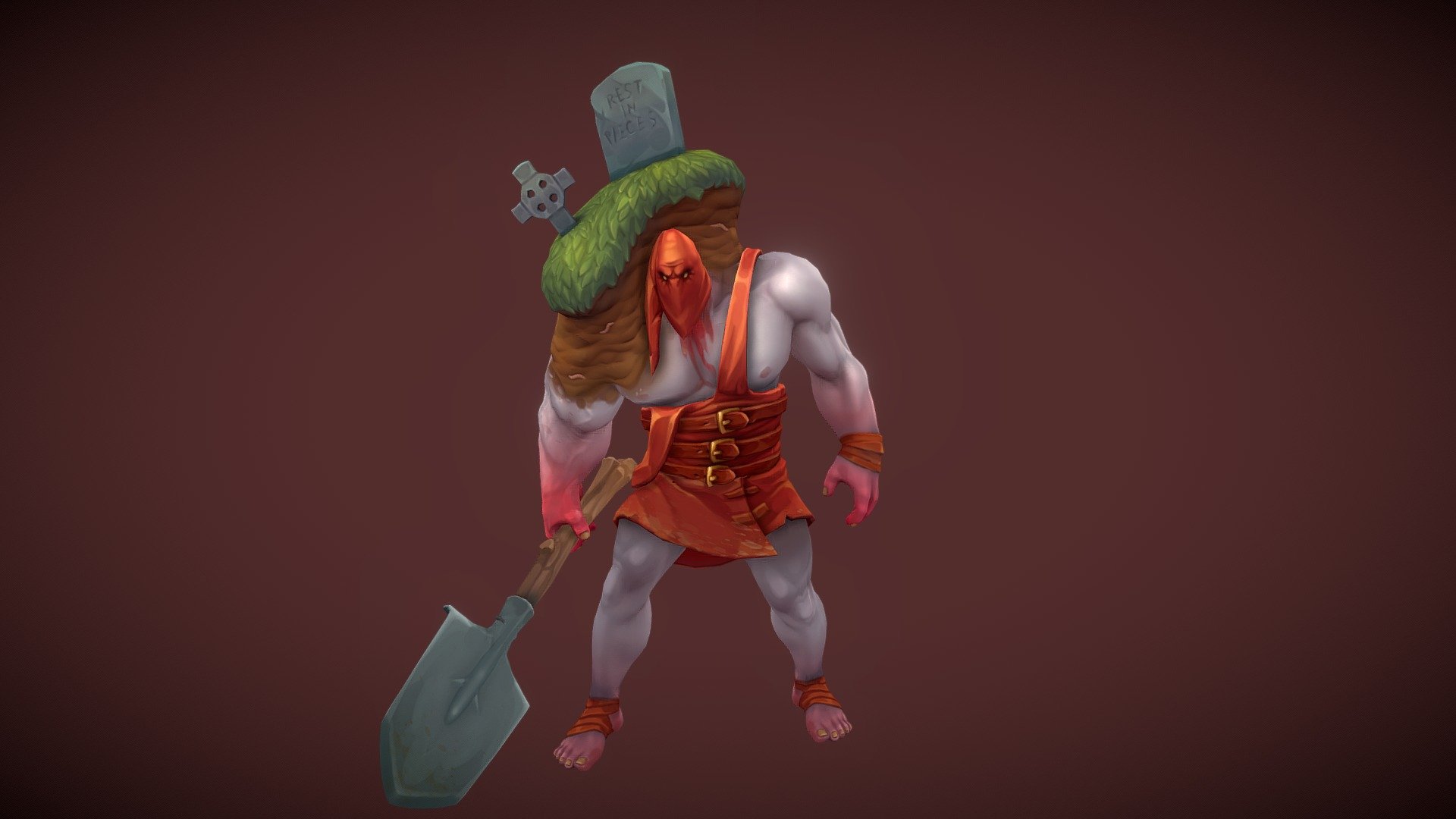 Stylized Grave Digger 3d model