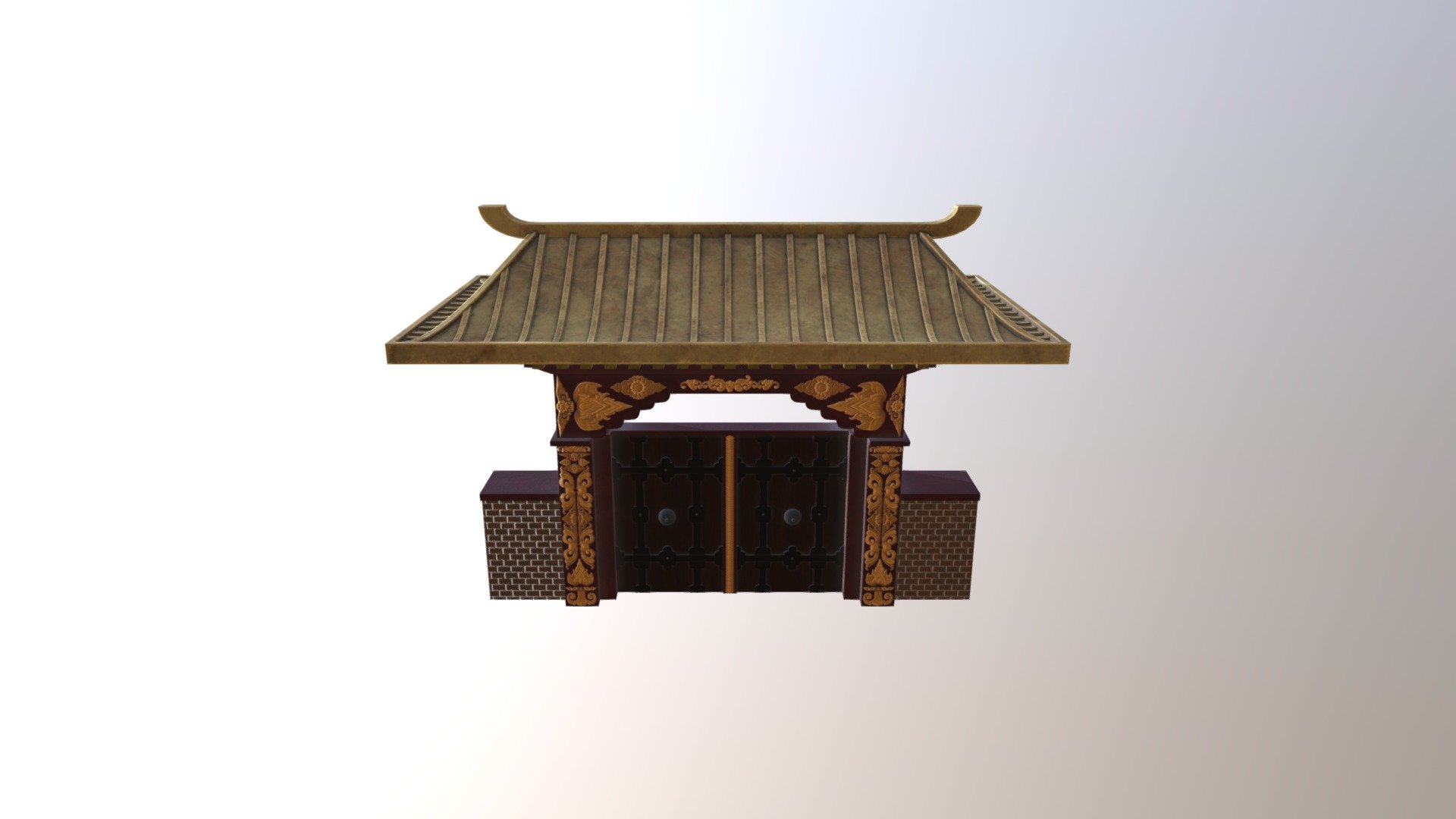 Temple Gate 3d model