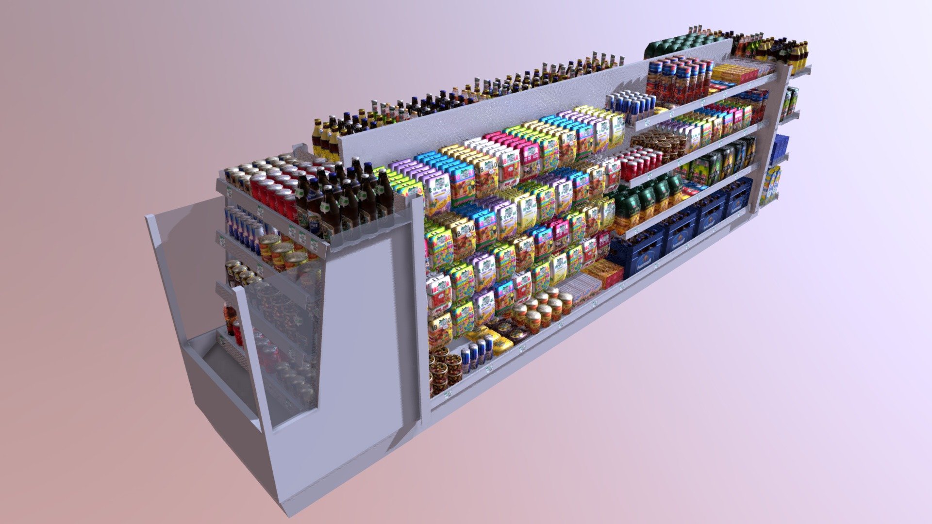 store shelf 3d model