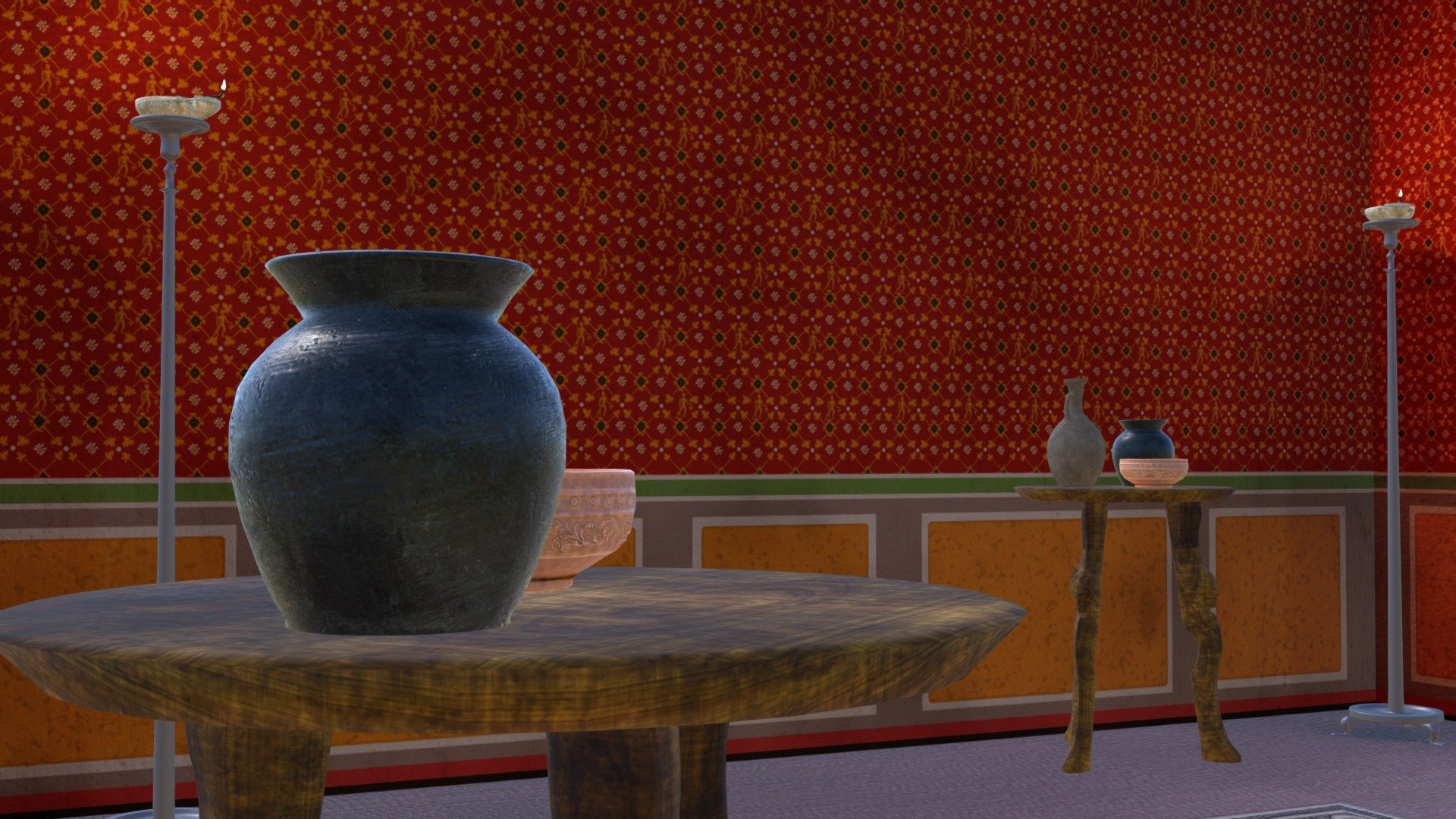 Roman room in Londinium 3d model