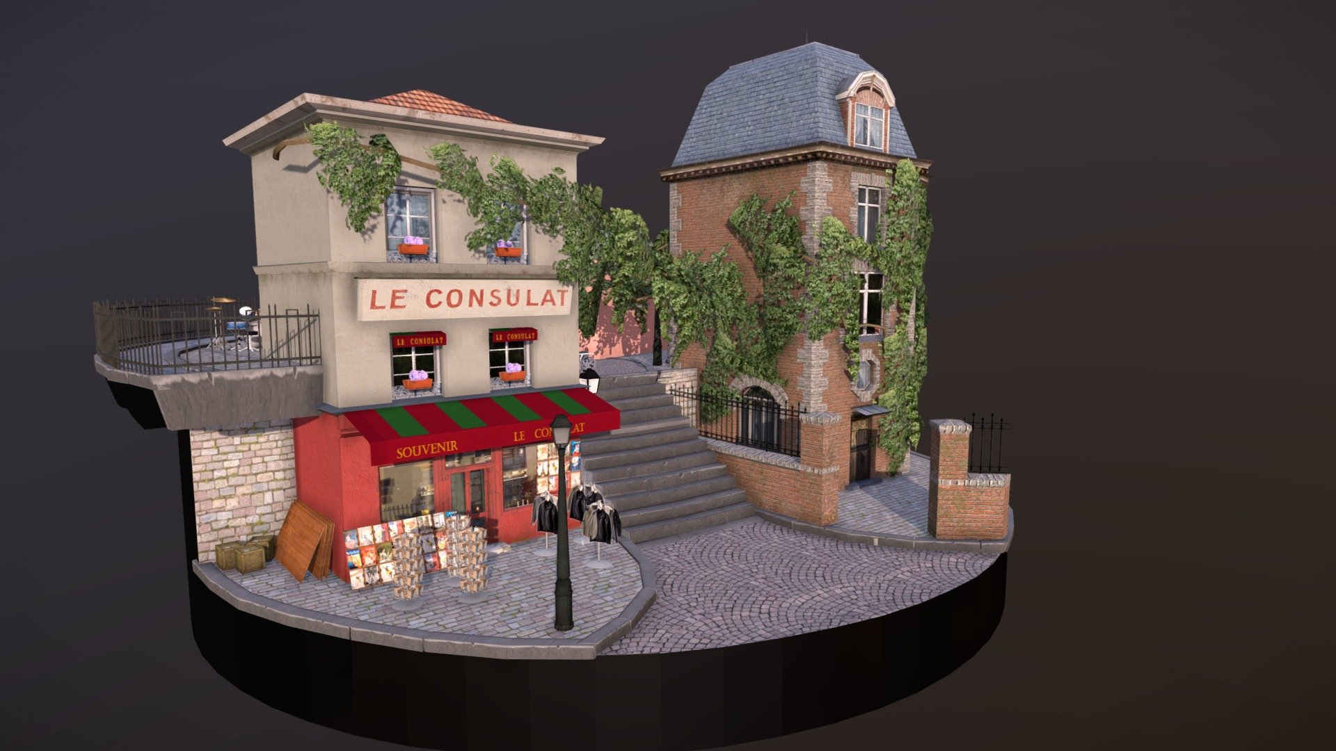 City Scene Montmartre 3d model