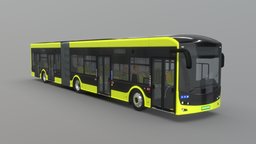 Articulated Electric City Bus [w/ Pantograph]