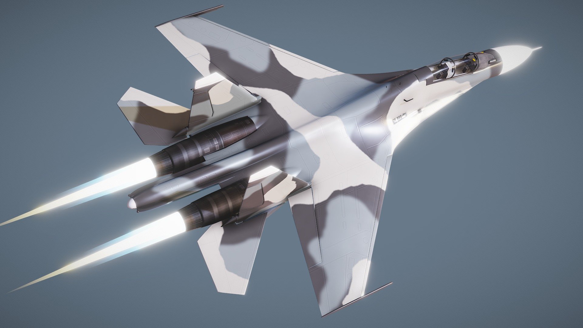 SU-30 aircraft 3d model