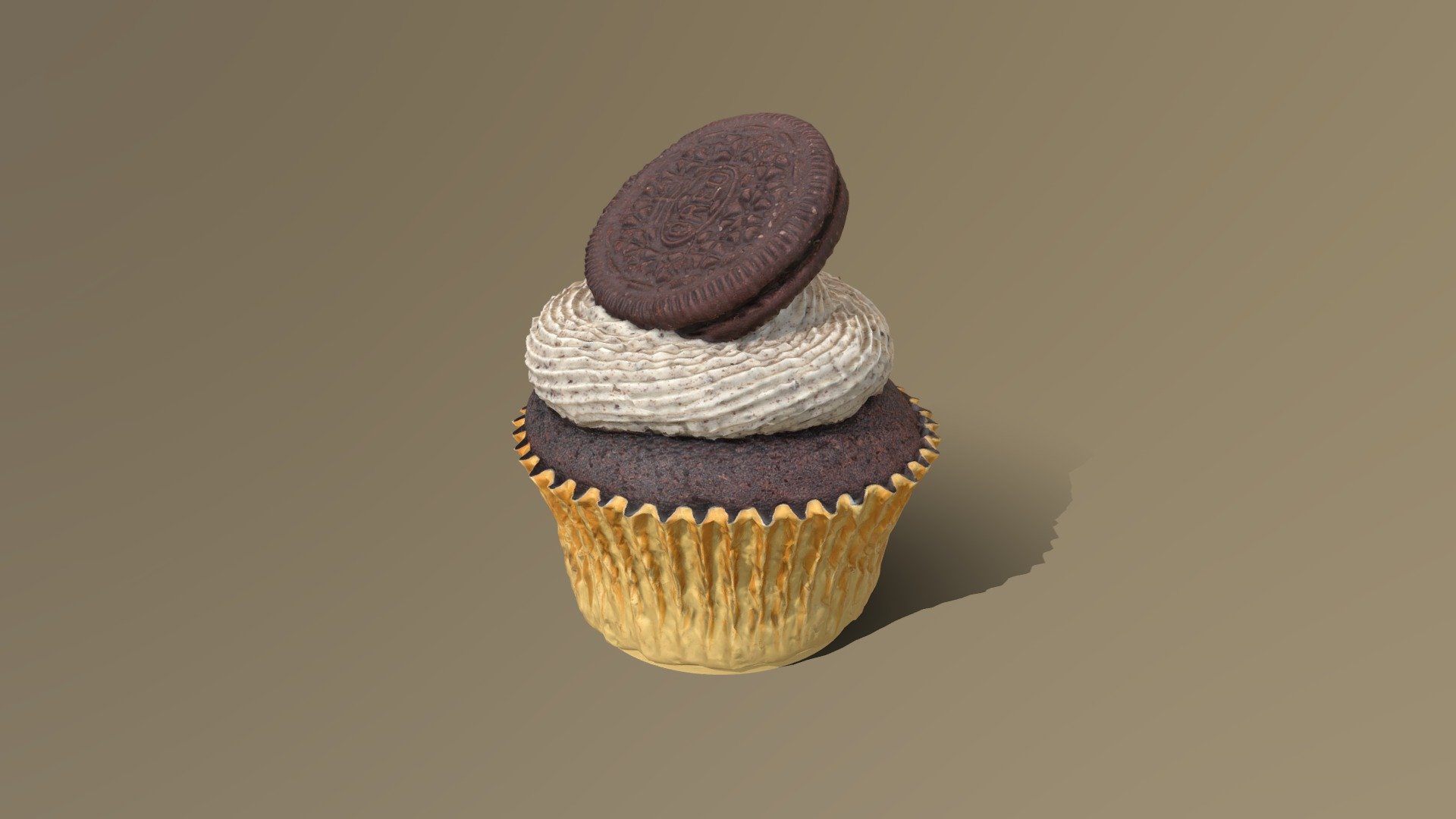 Oreo Cookie Cupcake 3d model