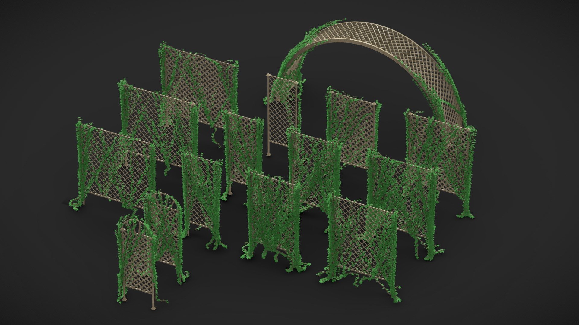 Garden Lattice Pack 3d model