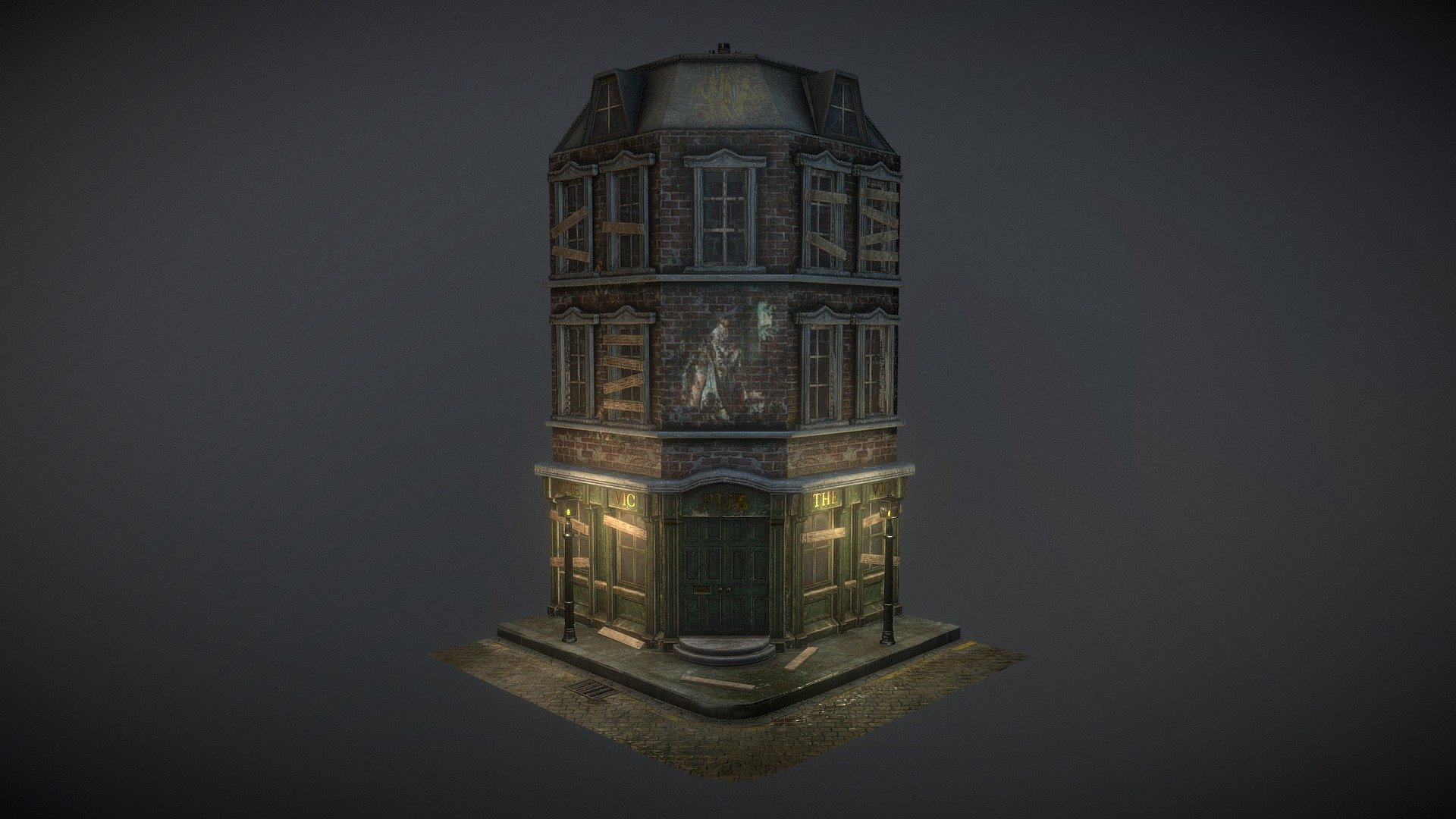 Old Victorian Pub 3d model