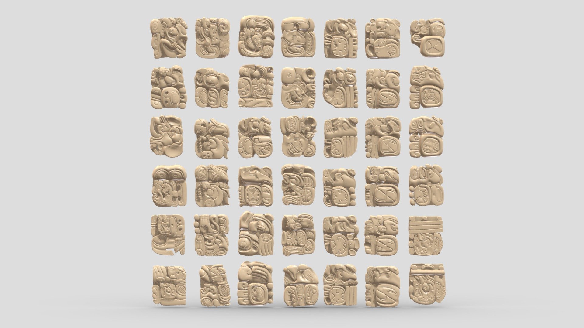 Maya Alphabet 3d model