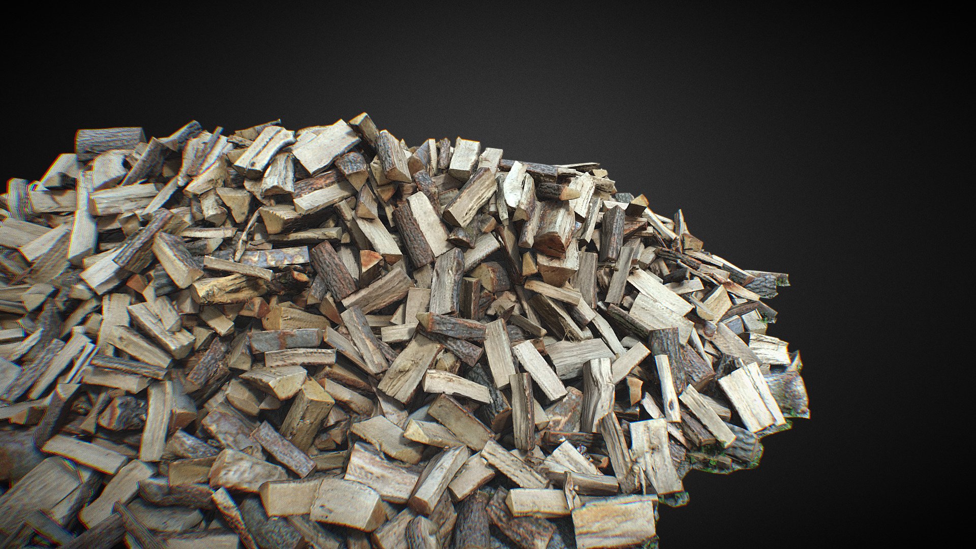 Pile of Wood 3D Scan 3d model