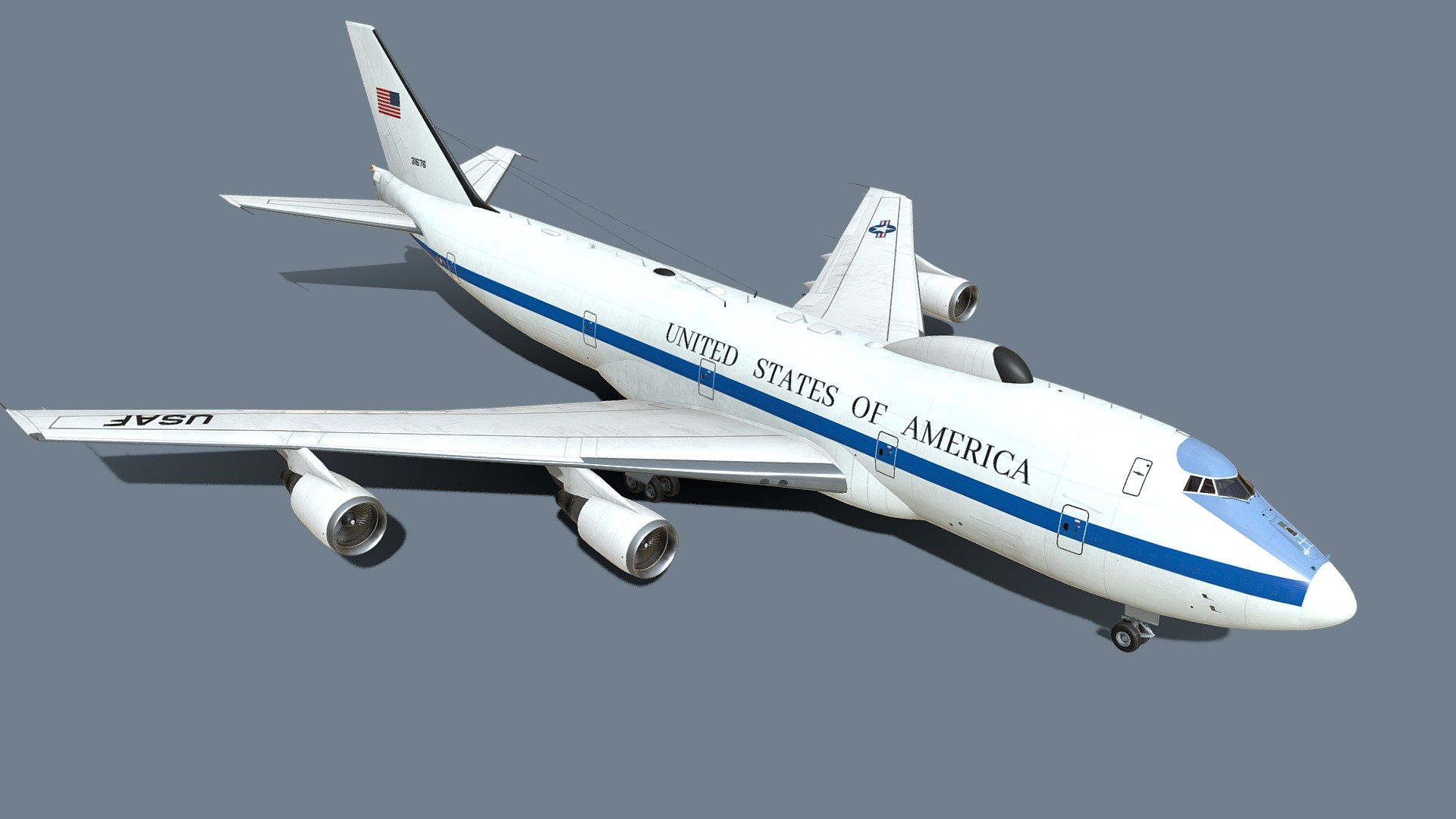 Boeing E-4 Doomsday plane 3d model