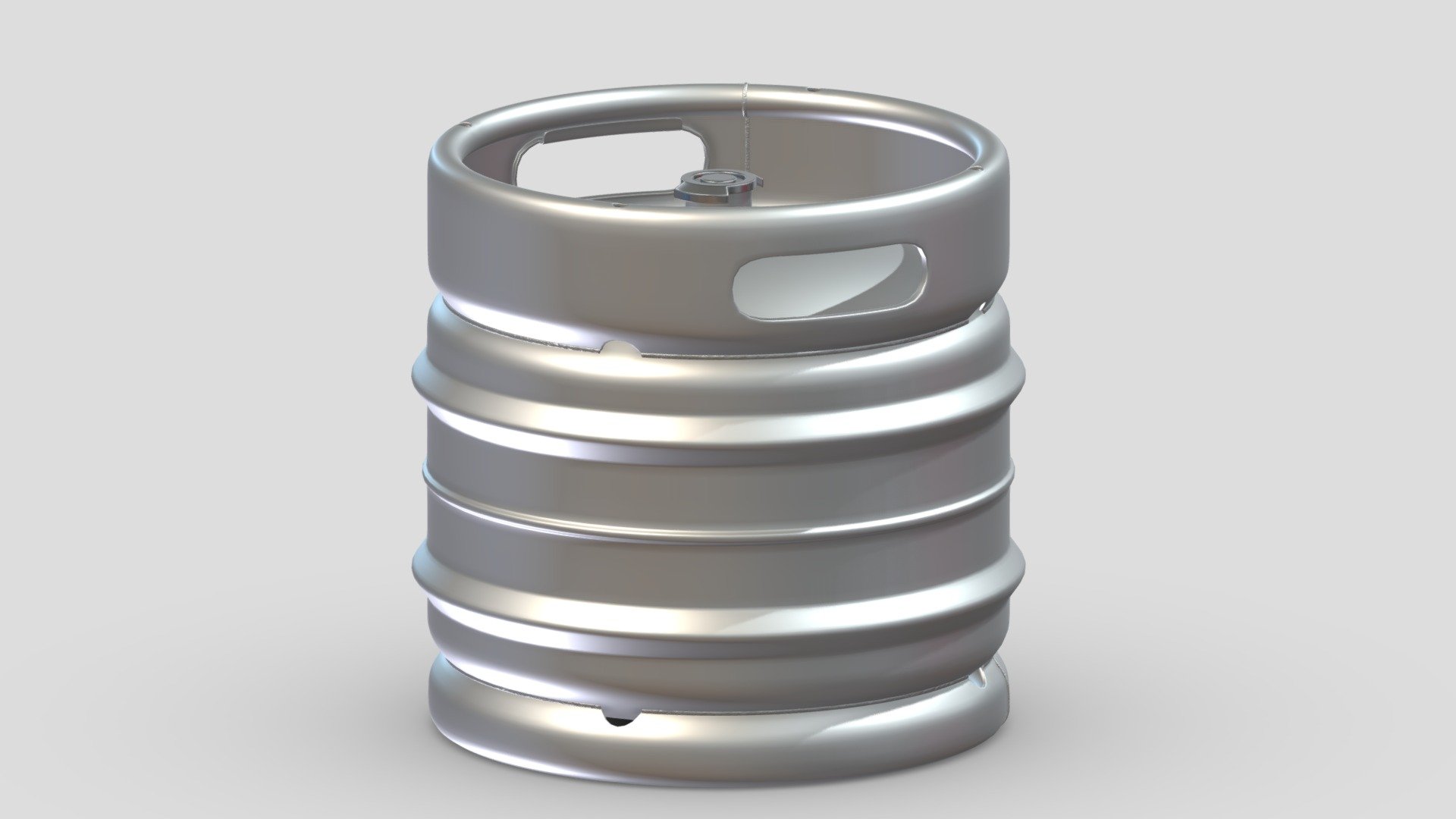 Stainless Steel Beer Keg 30L 3d model