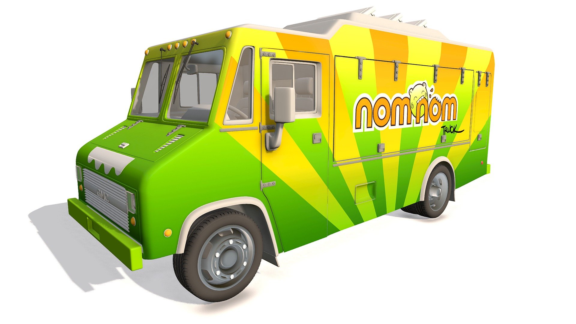 Food Truck Nom Nom 3d model