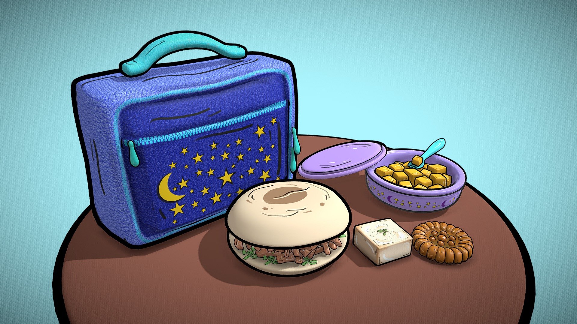 School Lunch 3d model