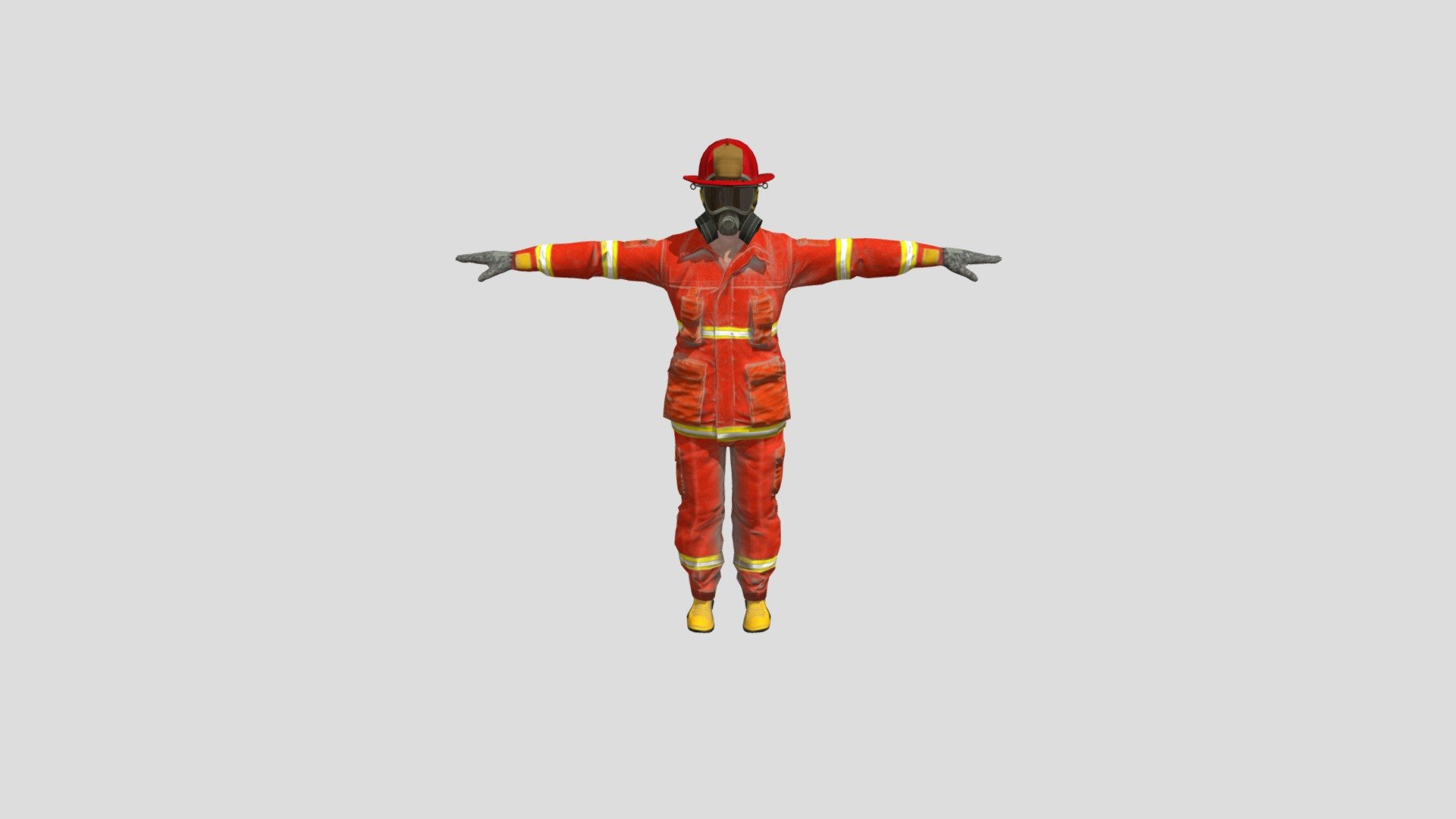 Fire Man 3d model